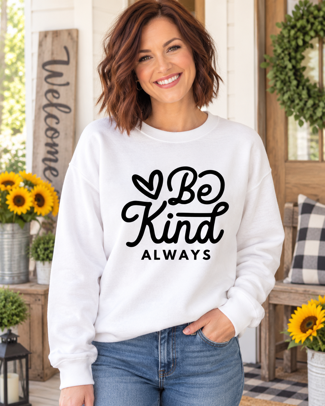 Be Kind Always Graphic Sweatshirt | Inspirational Crewneck