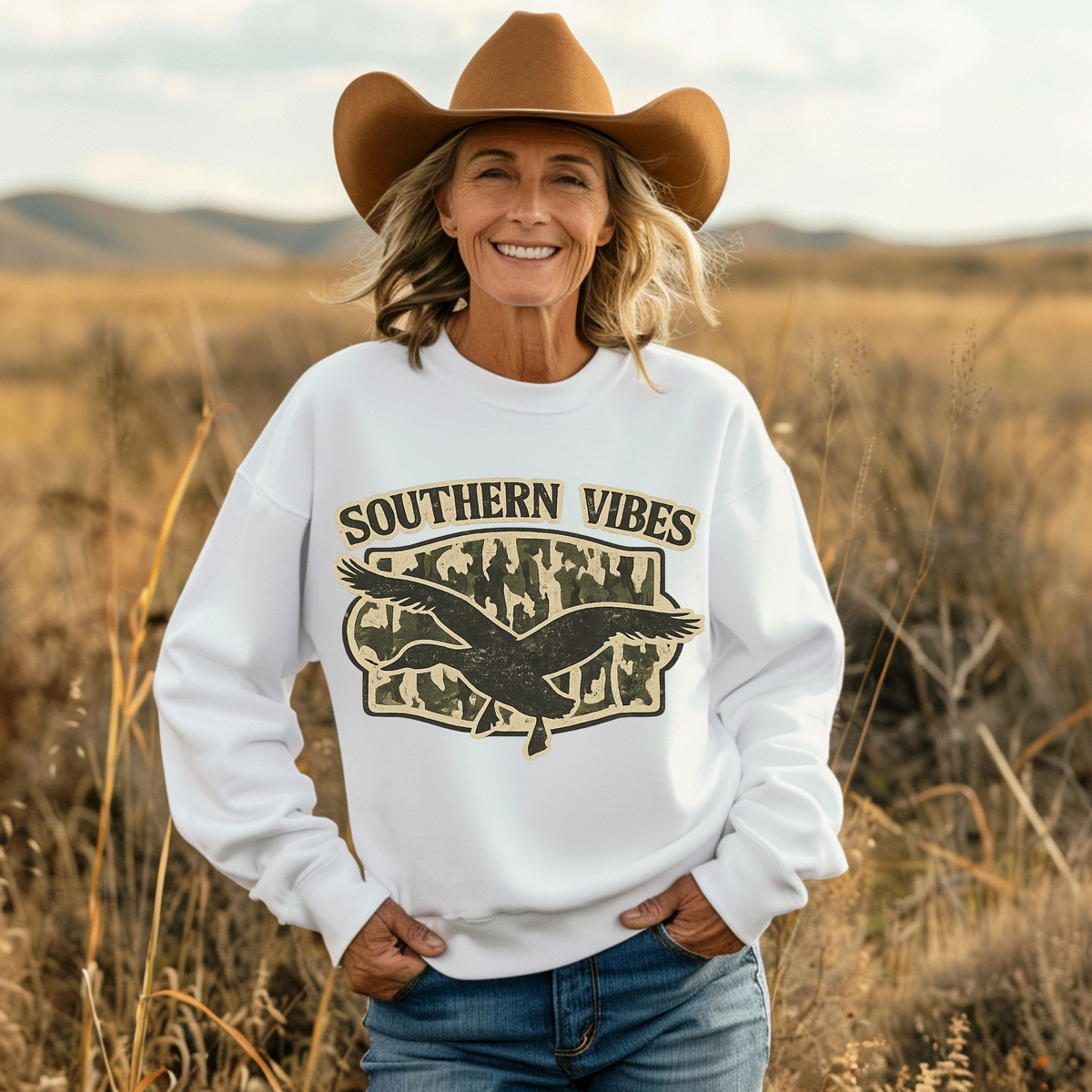Southern Vibes Duck T-Shirt | Country Western Graphic Tee | Outdoors Hunting Shirt