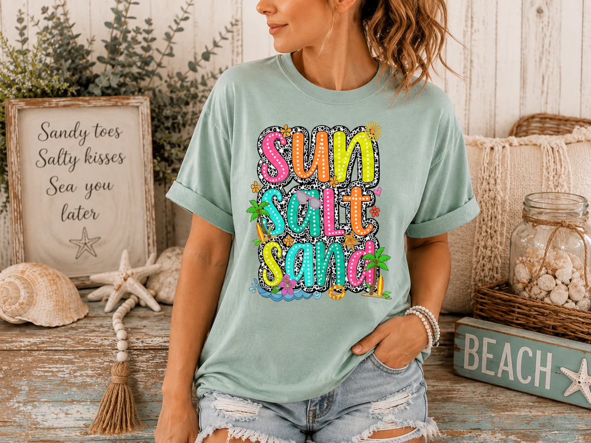 Sun Salt Sand Coastal Graphic T-Shirt