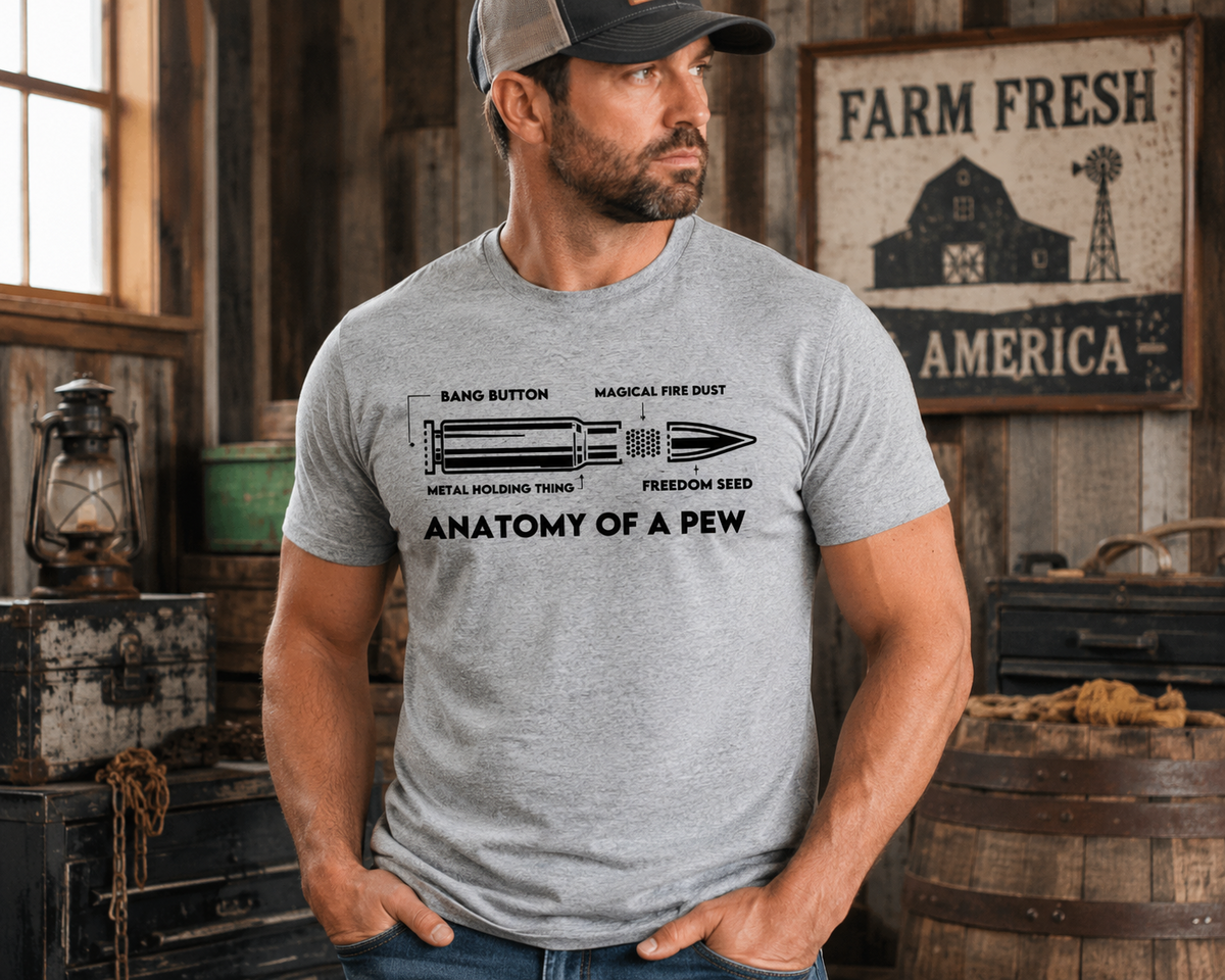 Anatomy of a Pew Funny Men's Graphic T-Shirt