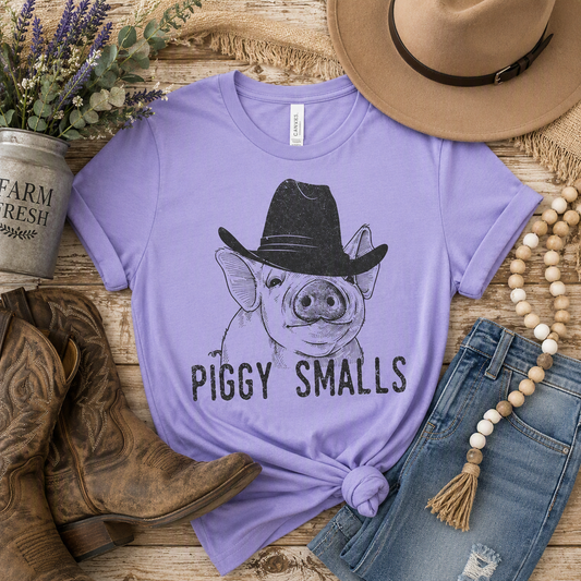 Piggy Smalls Cowboy Pig T-Shirt – Funny Country Graphic Tee