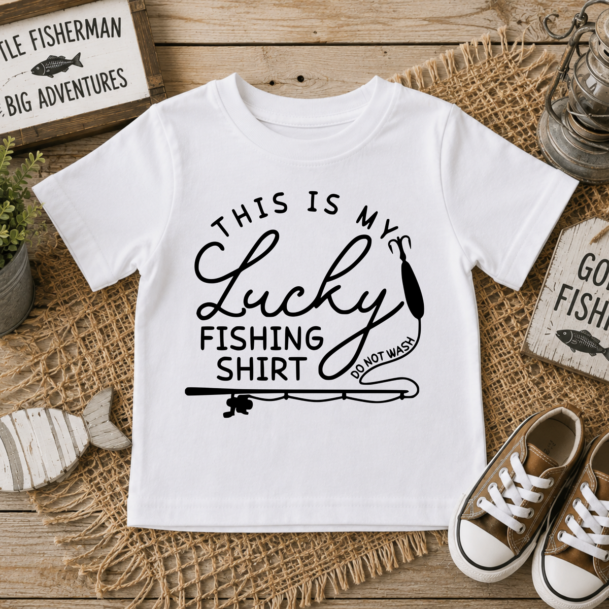 This Is My Lucky Fishing Shirt – Toddler Fishing T-Shirt