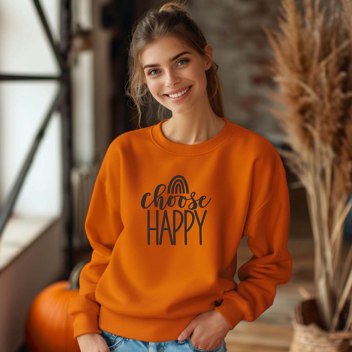 Choose Happy Graphic T-Shirt | Positive Inspirational Tee